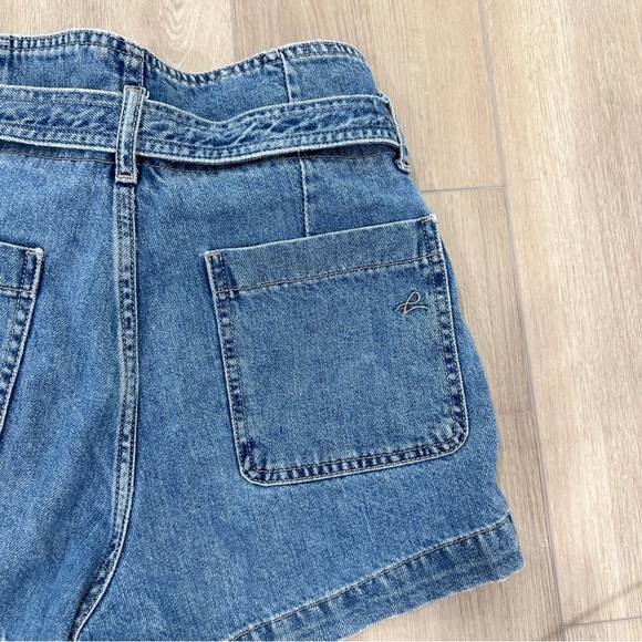 DL1961 Camille Paper bag shorts in skylight blue size 24 - Picture 6 of 7